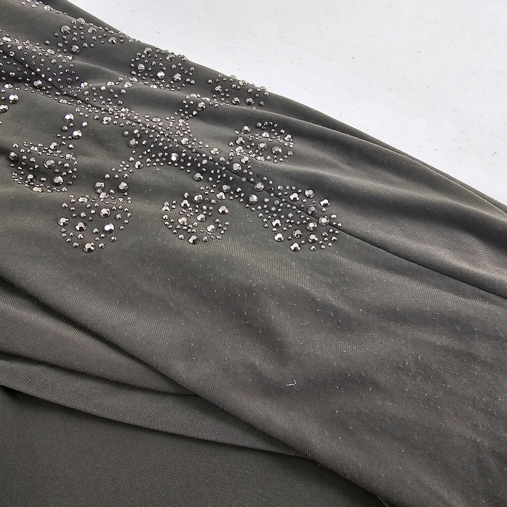 Joseph Ribkoff Women's Avocado Rhinestone Top Size 14 - Picture 7 of 7